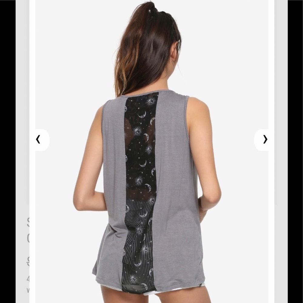 HOT TOPIC Skull Constellation Chiffon Back TANK! - Picture 2 of 4